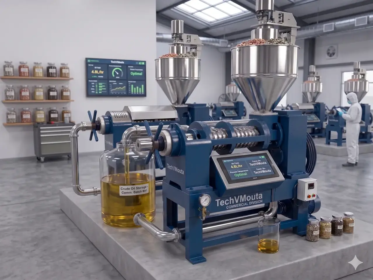 TechVMouta 25 HP Cold Press Oil Expeller