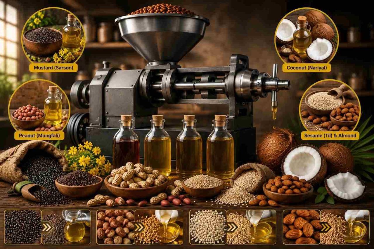 Mustard Peanut Coconut Oil Extraction